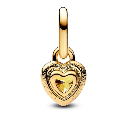Heart Mini Dangle Charm - Gold
