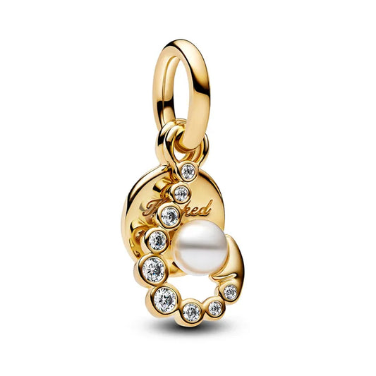 Hook Double Dangle Charm - Gold