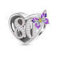 Birthday Butterfly Heart Bead Charm