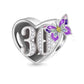 Birthday Butterfly Heart Bead Charm