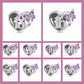 Birthday Butterfly Heart Bead Charm