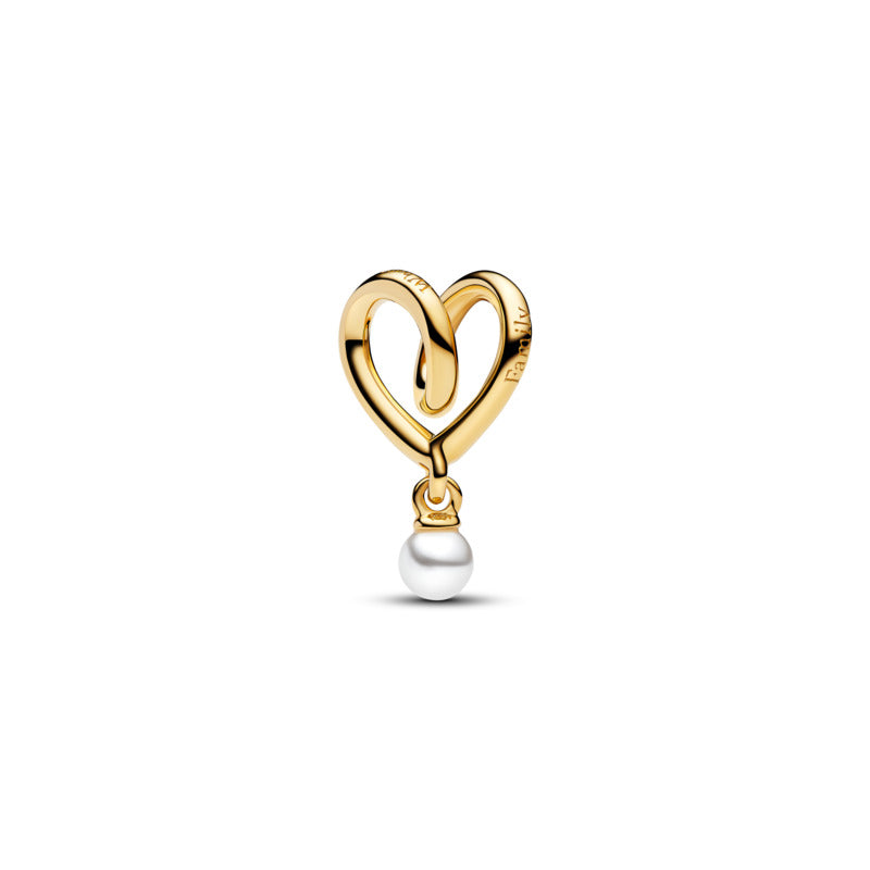 Wrapped Heart Charm - Gold