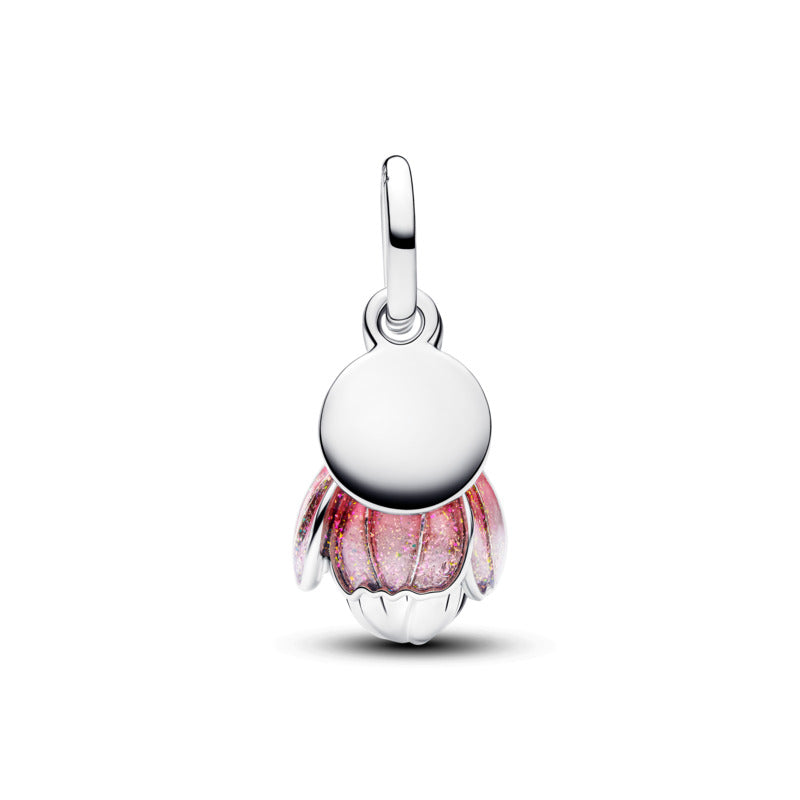 Two-Tone Blooming Flower Double Dangle Charm