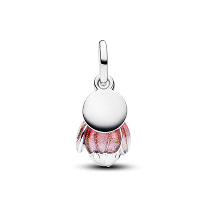 Two-Tone Blooming Flower Double Dangle Charm