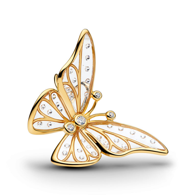 Butterfly Openwork Oversized Charm - Gold