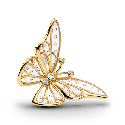 Butterfly Openwork Oversized Charm - Gold