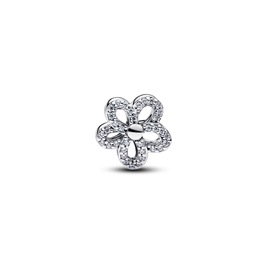 Sparkling Flower Openwork Charm