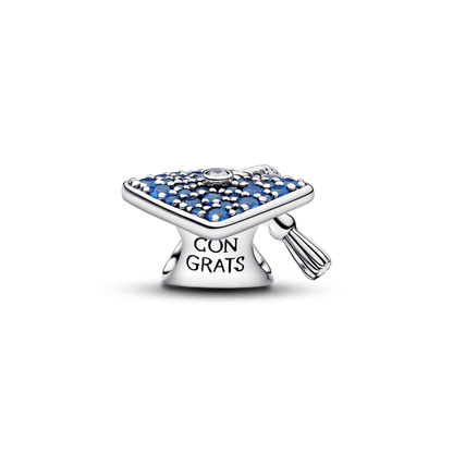 Sparkling Blue 2026 Graduation Cap Charm