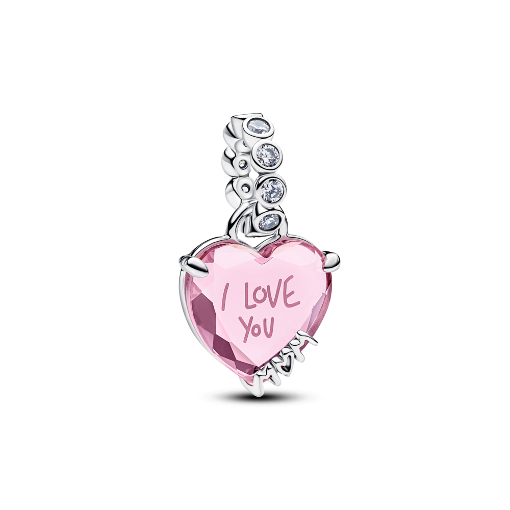 I Love You Mom Dangle Charm