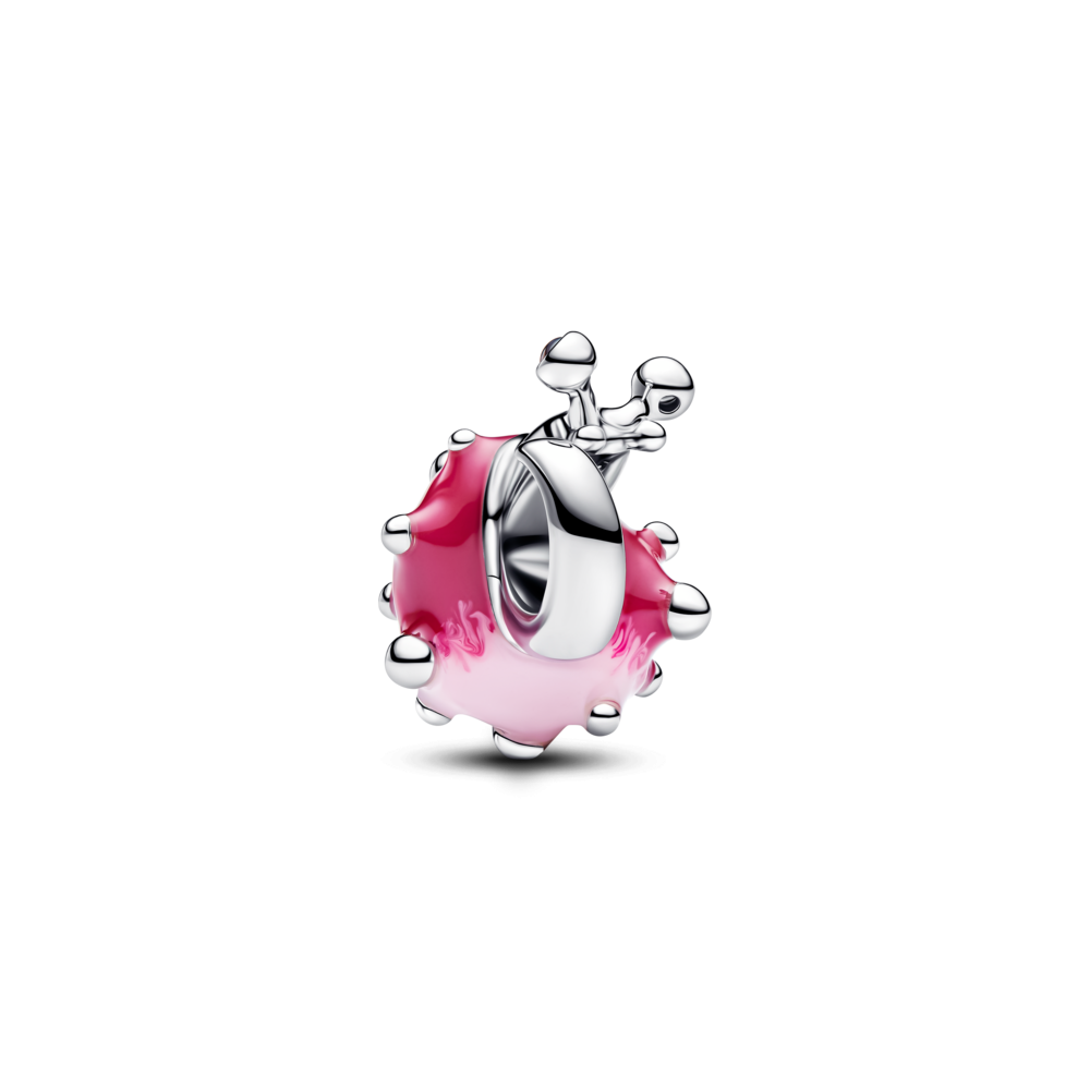Pink Snail Charm