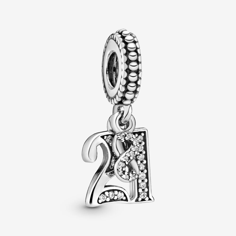 21st Celebration Double Dangle Charm