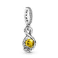 Beauty and the Beast Belle Infinity & Rose Flower Dangle Charm