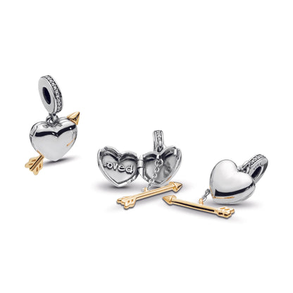 Loved Heart & Arrow Dangle Charm