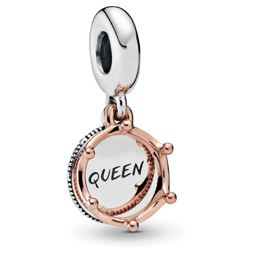 Queen and Regal Crown Dangle Charm