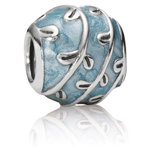 Light Blue Vines Ball Charm