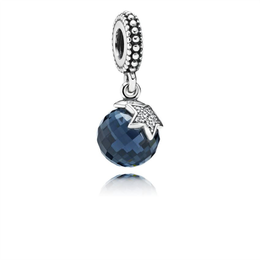 Moon & Star Midnight Blue Dangle Charm