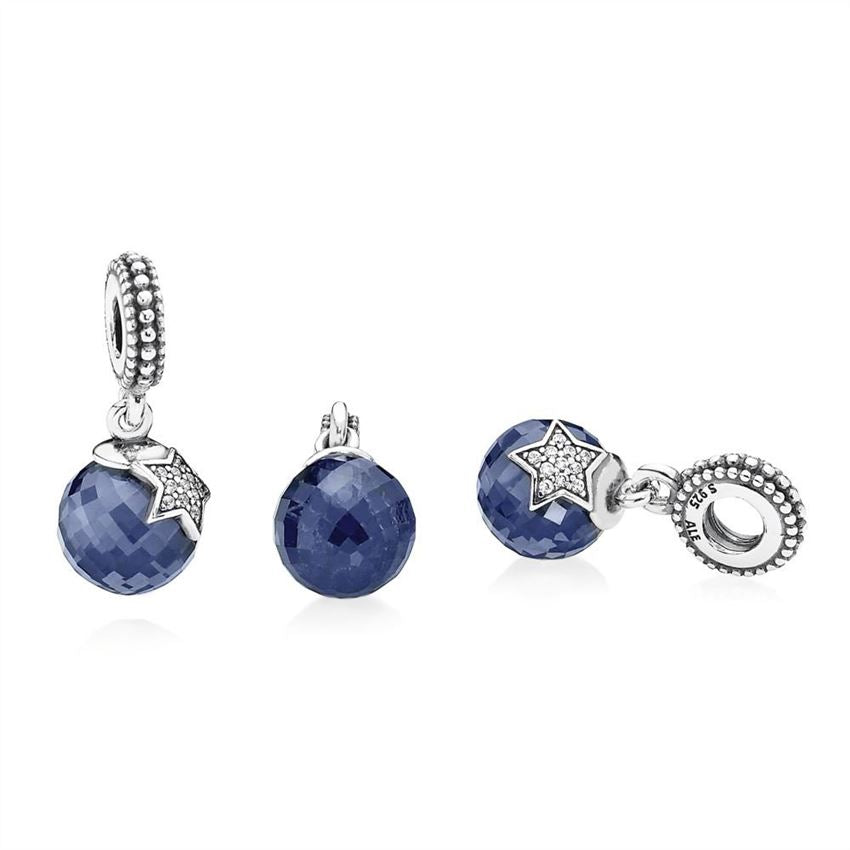 Moon & Star Midnight Blue Dangle Charm