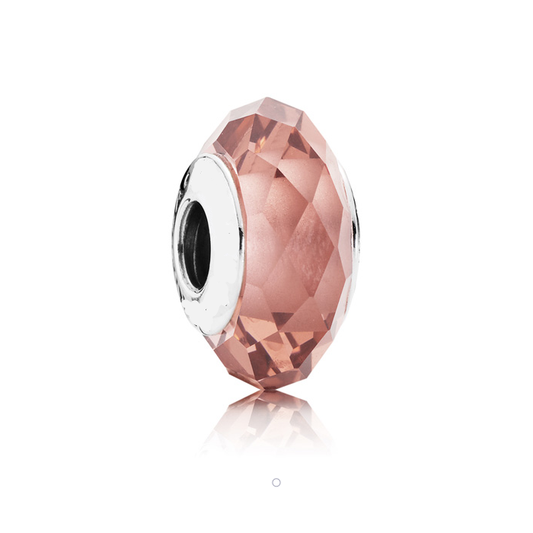 Blush Pink Faceted Murano