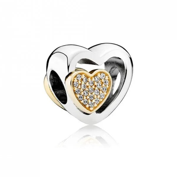 Two Hearts In One Charm