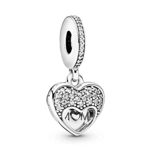 I Love My Mum Heart Locket Dangle Charm