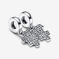 Sparkling Puzzle Piece Dangle Charm