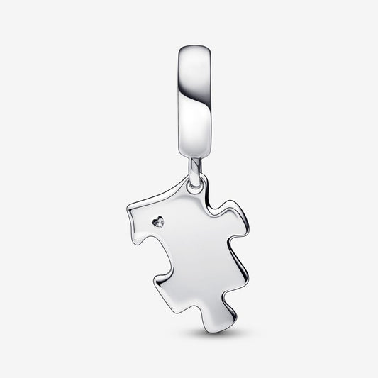 Sparkling Puzzle Piece Dangle Charm