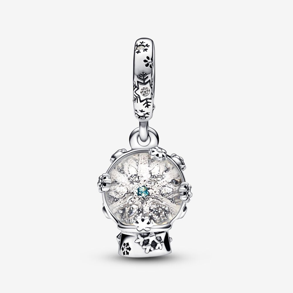 Snow Globe Snowflake Dangle Charm