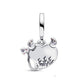 Devil Heart Double Dangle Charm