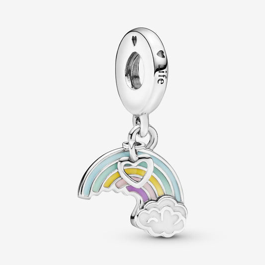 Rainbow & Cloud Dangle Charm