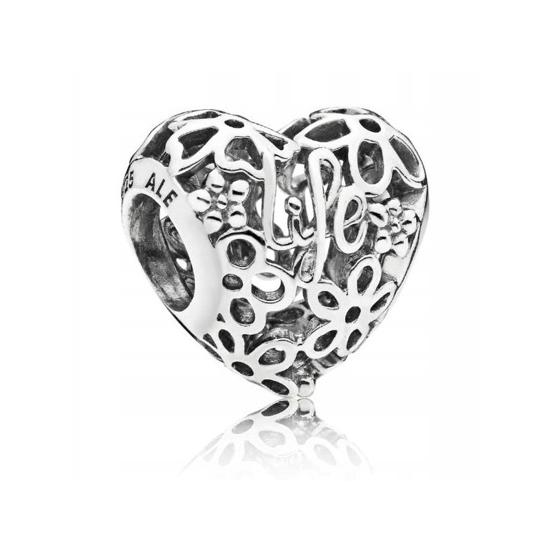 Openwork Spring Heart Charm