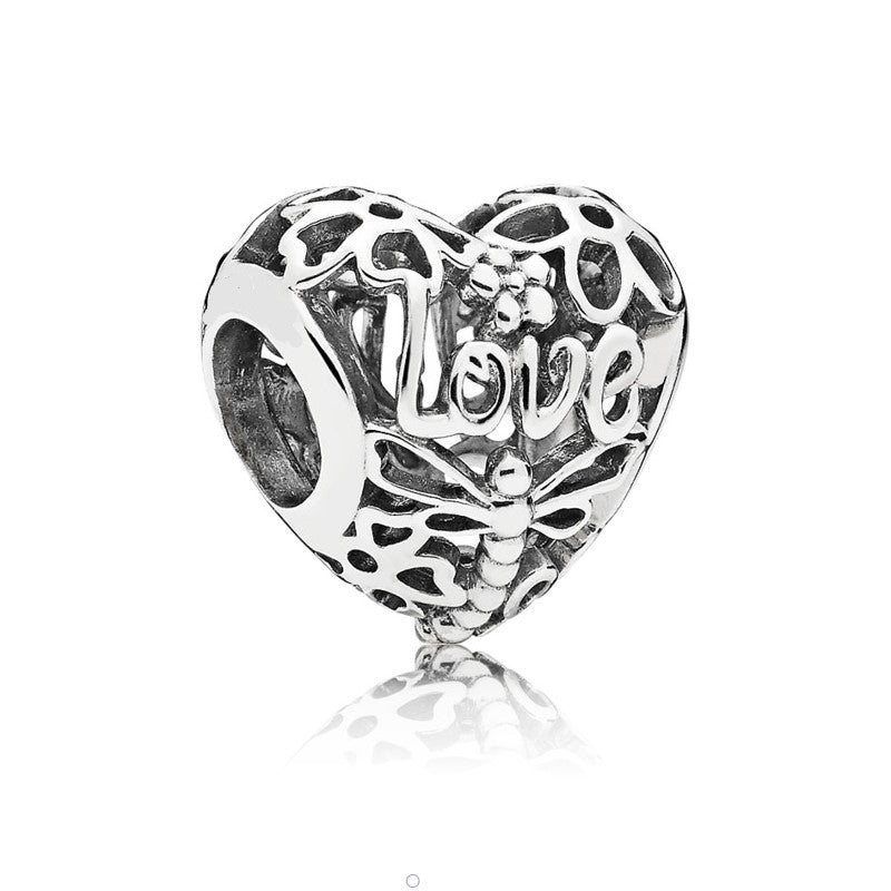 Openwork Spring Heart Charm