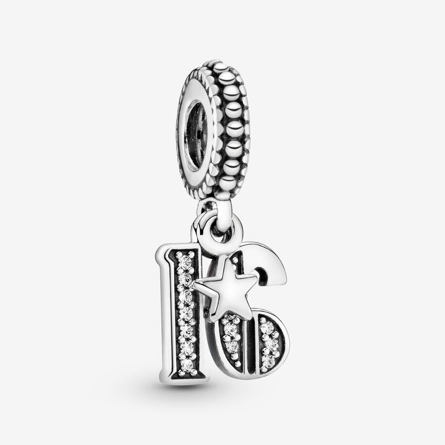 16th Celebration Double Dangle Charm