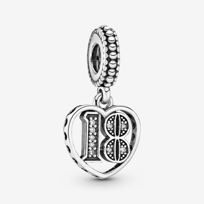18th Celebration Double Dangle Charm