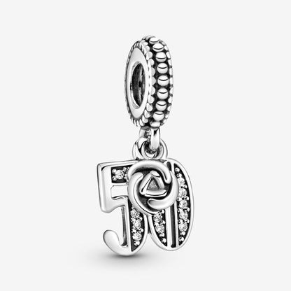 50th Celebration Double Dangle Charm