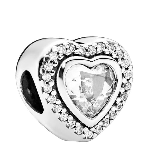 Sparkling Love Charm with Clear Crystal