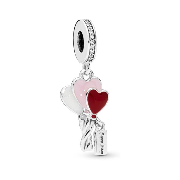 Happy Bday Heart Balloons Dangle Charm