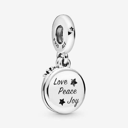 Santa Love Peace Joy Double Dangle Charm