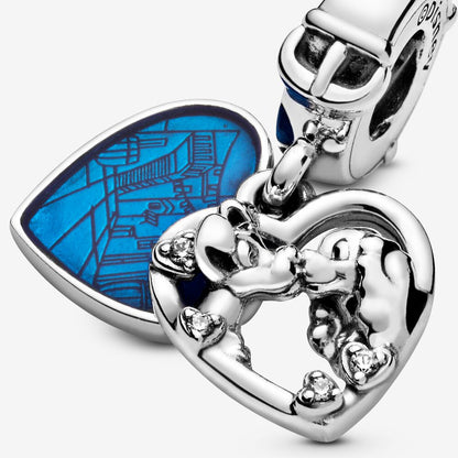 Lady and the Tramp Heart Double Dangle Charm
