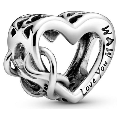 Love You Mom Infinity Heart Charm