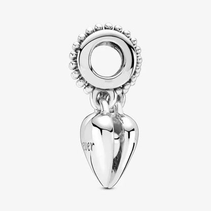 Aunt and Niece Hearts Split Dangle Charm