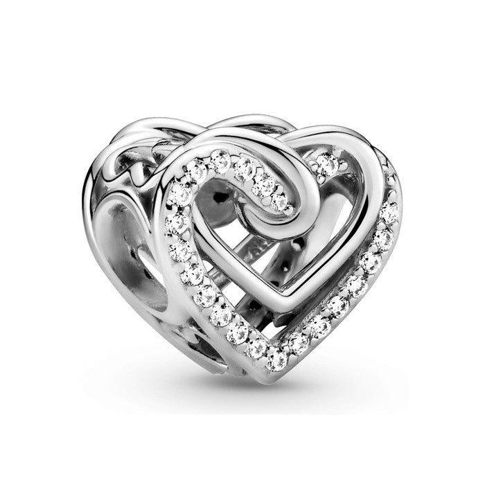 Sparkling Entwined Hearts Charm