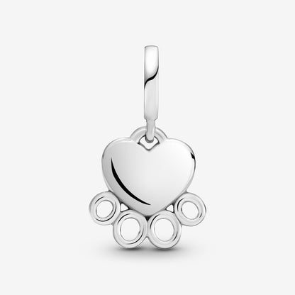 Hearts & Paw Print Dangle Charm