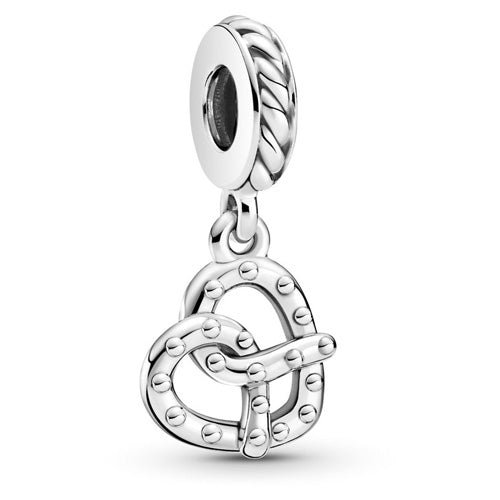 Heart Shaped Pretzel Dangle Charm