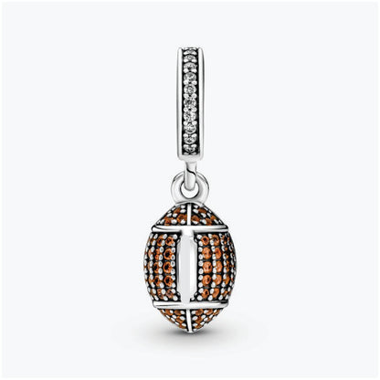 Rugby Ball Dangle Charm