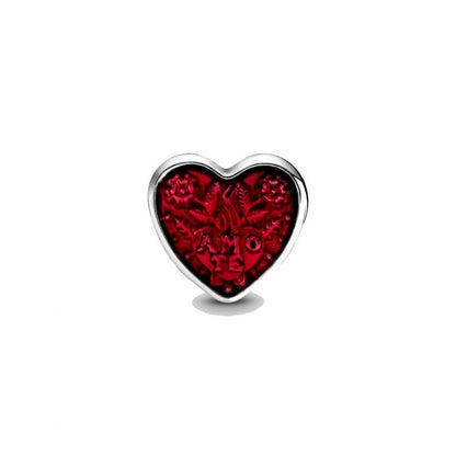 Amo Te Latin Heart Charm
