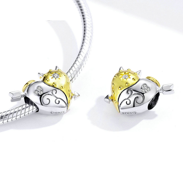 Angel & Devil Heart Charm