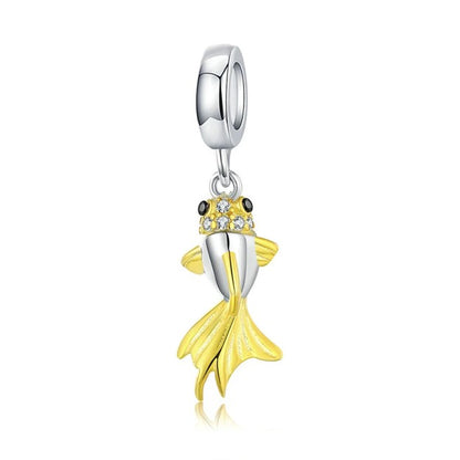 Koi Fish Dangle Charm - Yellow