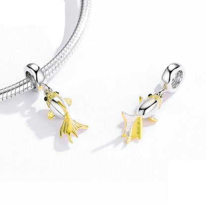 Koi Fish Dangle Charm - Yellow