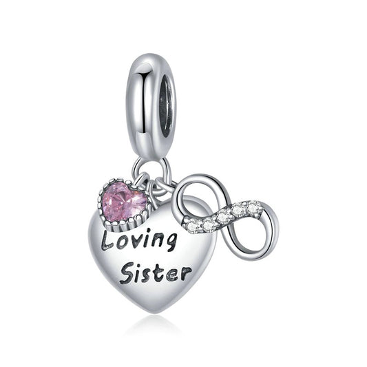 Loving Sister Double Dangle Charm