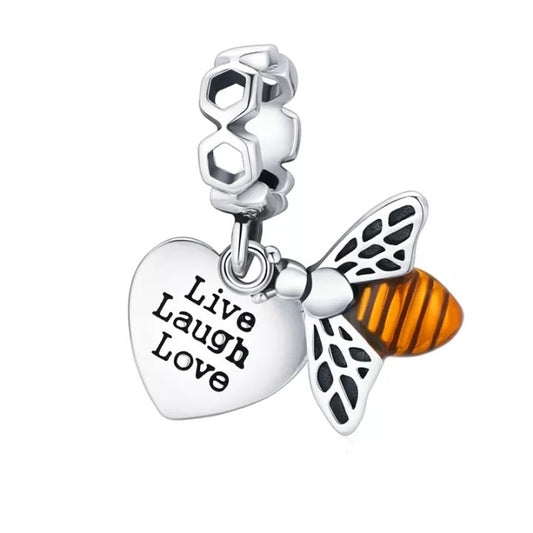 Bee & Love Double Dangling Charm
